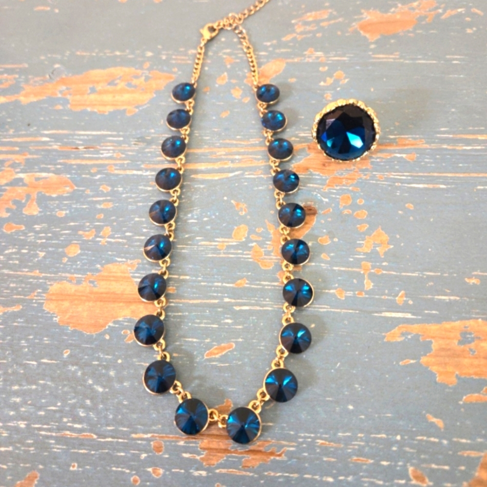 Vintage 90's Necklace And Ring Set